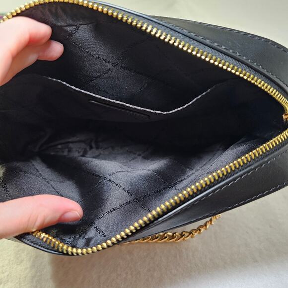 Michael Kors Jet Set Large Leopard Print Calf Hair Crossbody Bag - Picture 10 of 11